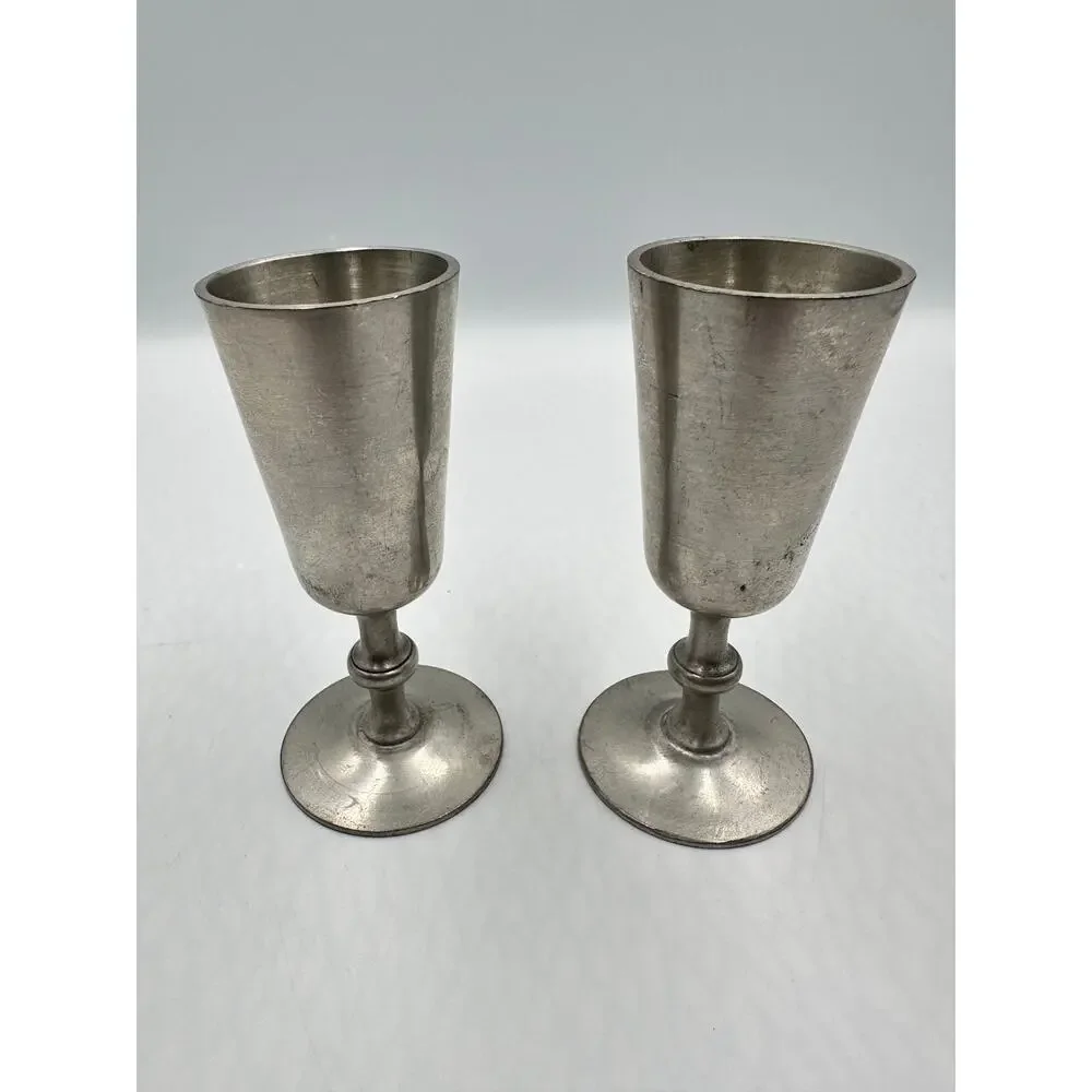 Woodbury Pewter Aperitif Liqueur Cordial Shot Stemmed Glasses